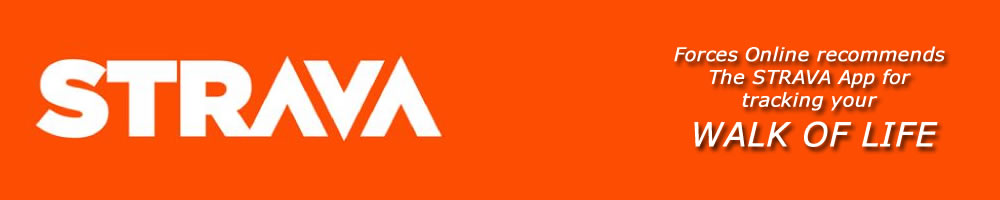 Forces Online recommends the Strava App for tracking your Walk of Life